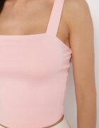 by swan Top Roz Mulat cu Viscoză cu bretele late Limare