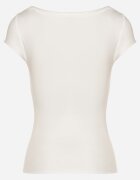 by swan Tricou alb din bumbac cu croi mulat cu decolteu barcă Galerissa