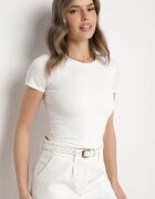 by swan Tricou Alb Scurt cu Viscoză Eframera