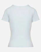 by swan Tricou Albastru deschis cu Vâscoză cu croială ajustată cu decolteu în V Folarisse