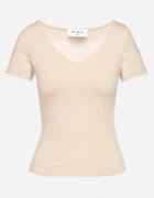 by swan Tricou Bej deschis din Viscoză cu Croială mulată cu Decolteu în V Folarisse