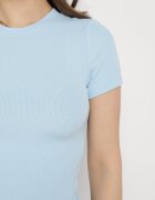 by swan Tricou din bumbac elastic Albastru deschis Lireanne