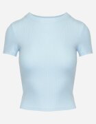by swan Tricou din bumbac elastic Albastru deschis Lireanne