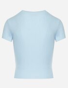 by swan Tricou din bumbac elastic Albastru deschis Lireanne