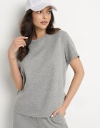 by swan Tricou Gri cu Vâscoză Decorat cu Zirconii Hirritia