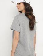 by swan Tricou Gri cu Vâscoză Decorat cu Zirconii Hirritia