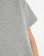 by swan Tricou Gri cu Vâscoză Decorat cu Zirconii Hirritia