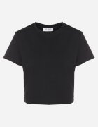 by swan Tricou Negru din Bumbac cu Croială Scurtă Galarina