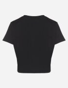by swan Tricou Negru din Bumbac cu Croială Scurtă Galarina