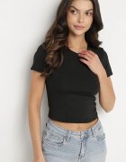 by swan Tricou Negru Scurt cu Vâscoză Eframera