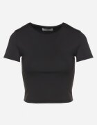 by swan Tricou Negru Scurt cu Vâscoză Eframera