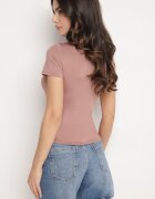by swan Tricou Roz închis cu Viscoză Croială Mulată cu Decolteu în V Folarisse