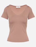 by swan Tricou Roz închis cu Viscoză Croială Mulată cu Decolteu în V Folarisse