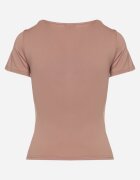 by swan Tricou Roz închis cu Viscoză Croială Mulată cu Decolteu în V Folarisse