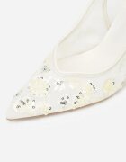 c&l fashion Sandale Bej cu toc stiletto cu spate decupat decorate cu paiete Avixaris