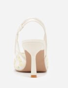 c&l fashion Sandale Bej cu toc stiletto cu spate decupat decorate cu paiete Avixaris