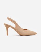 c&l fashion Sandale Bej închis cu toc stiletto cu călcâi descoperit Nevilianae