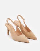 c&l fashion Sandale Bej închis cu toc stiletto cu călcâi descoperit Nevilianae
