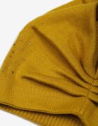  Căciulă Beanie Galbenă cu Cașmir cu Zirconiu Roccio