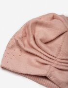  Căciulă Beanie Roză cu Cașmir cu Zirconii Roccio