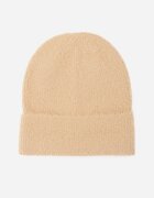 caely Beanie clasic cu margine răsucită Lindrina Maro cu galben