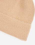 caely Beanie clasic cu margine răsucită Lindrina Maro cu galben