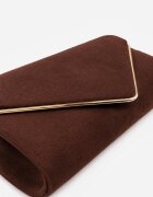 caely Clutch clasică din imitație de piele întoarsă cu lanț Tadareo Maro