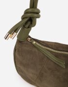 caely Geantă de umăr din imitație de piele întoarsă în stil Boho Nalindria Verde