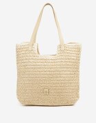caely Geantă împletită bej Shopper Feleindra