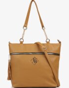 caely Geantă Maro Shopper cu Mânere Decorative Aplicație și Curea Suplimentară Idariona