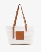caely Geantă Shopper Bej Croșetată din Bumbac Savonique