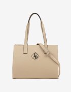 caely Geantă Shopper Bej închis cu Decorație Metalică Mirseki