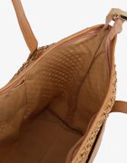 caely Geantă Shopper bej închis decorată cu împletitură Felarienna