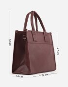 caely Geantă shopper cu mâner și curea Eloweni Roșie