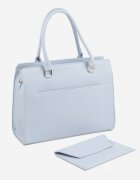 caely Geantă Shopper cu mâner și dungi precum și cu o poșetă mică tip plic în interior Arteda Albastră