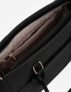 caely Geantă Shopper cu mâner și dungi precum și cu o poșetă mică tip plic în interior Arteda Neagră