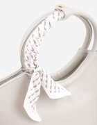 caely Geantă shopper de mână cu eșarfă decorativă mânere rotunde și curea Eudessa Gri