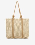 caely Geantă shopper împletită bej Revine