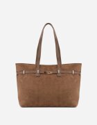 caely Geantă tip Shopper cu dungi decorative Eterno Bej