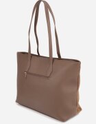 caely Geantă tip Shopper cu dungi decorative Eterno Bej