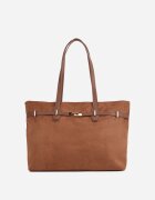 caely Geantă tip Shopper cu dungi decorative Eterno Maro
