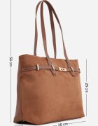 caely Geantă tip Shopper cu dungi decorative Eterno Maro