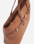 caely Geantă tip Shopper cu dungi decorative Eterno Maro
