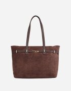 caely Geantă tip Shopper cu dungi decorative Eterno Maro