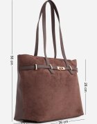 caely Geantă tip Shopper cu dungi decorative Eterno Maro