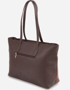 caely Geantă tip Shopper cu dungi decorative Eterno Maro
