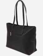 caely Geantă tip Shopper cu dungi decorative Eterno Neagră