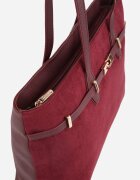 caely Geantă tip Shopper cu dungi decorative Eterno Roșie