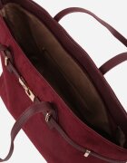 caely Geantă tip Shopper cu dungi decorative Eterno Roșie