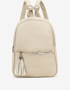caely Rucsac Bej deschis cu formă trapezoidală Decorat cu franjuri Idanenna